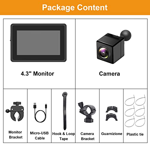 Bike Rear View Mirror Camera with Wide Angle