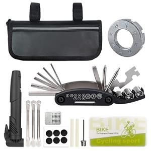 Portable Mini Pump and 16-in-1 Bike Tool