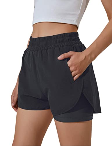 Women's High-Waisted Sport Shorts with Pockets