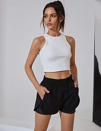 Women's High-Waisted Sport Shorts with Pockets