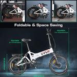 Vivi 500W Folding Electric Bike with 48V Battery
