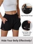 BMJL Women's High Waisted Workout Shorts with Pockets