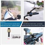 2PCS Rotatable Handlebar Bike Mirrors 21.5-23mm