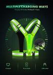 LED Reflective Running Vest with USB Rechargeable Light