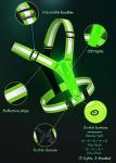 LED Reflective Running Vest with USB Rechargeable Light