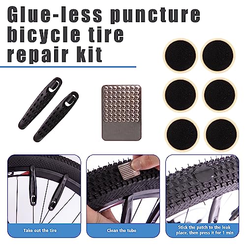 Portable Bike Pump with Pressure Gauge & Repair Kit