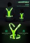 LED Reflective Running Vest with USB Rechargeable Light