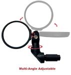 Hafny Adjustable Bar End Bike Mirror (Silver)