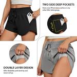 High Waist Women's Running Shorts with Zipper Pockets