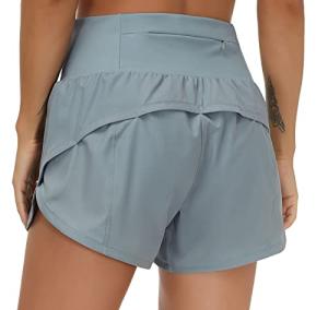 Womens High Waisted Quick Dry Athletic Shorts