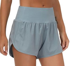 Womens High Waisted Quick Dry Athletic Shorts