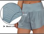 Womens High Waisted Quick Dry Athletic Shorts