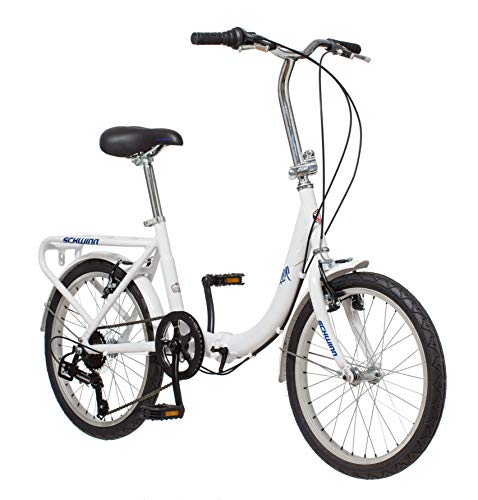 Schwinn Loop Folding Bike, White, 7-Speed, 20" Wheels