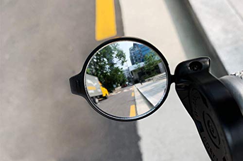 CORKY Folding Handlebar Bike Mirror - Convex Lens