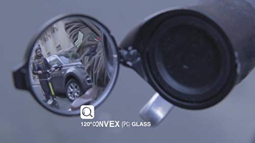 CORKY Folding Handlebar Bike Mirror - Convex Lens