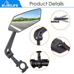 2-Pack Adjustable Bike Handlebar Mirrors - Wide Angle