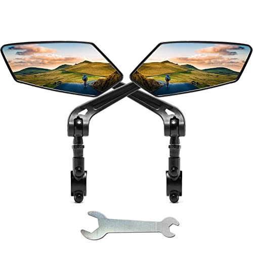 Adjustable Bike Handlebar Mirrors - 2 Pack