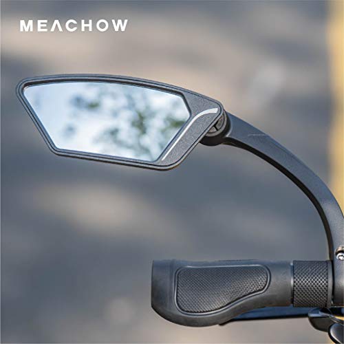 Meachow Rotatable Handlebar Bike Mirror (Silver Left)