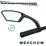 Scratch Resistant Bike Mirror with Rotatable Glass Lens