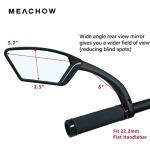 Scratch Resistant Bike Mirror with Rotatable Glass Lens