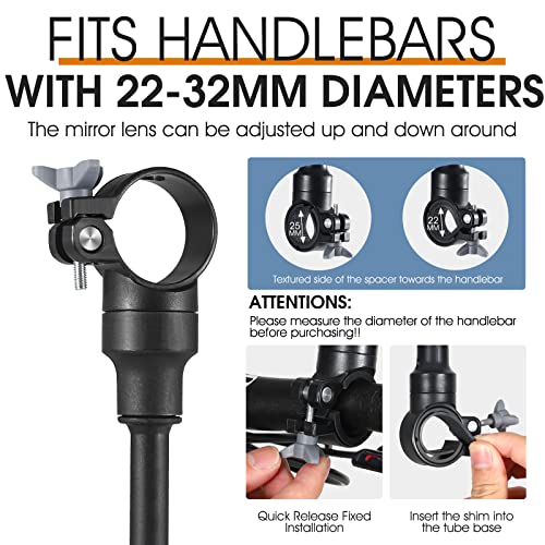 Adjustable Rear View Mirror for Bikes