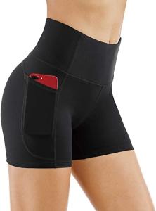 High-Waisted Women's Yoga Shorts with Pockets