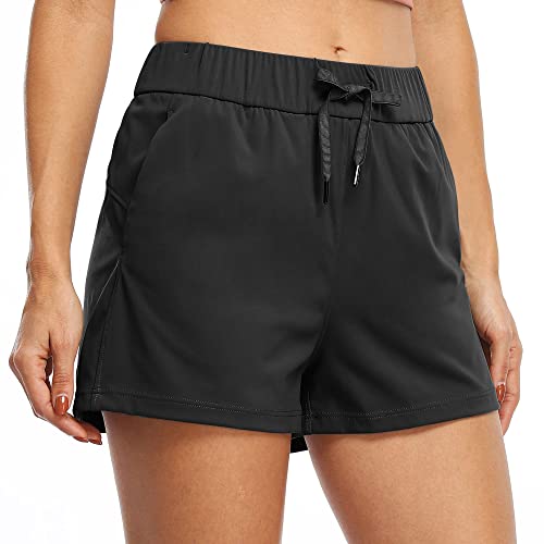 Women's Black Cycling Shorts with Pockets