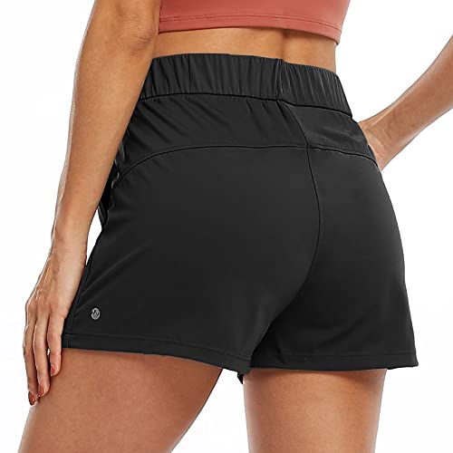 Women's Black Cycling Shorts with Pockets