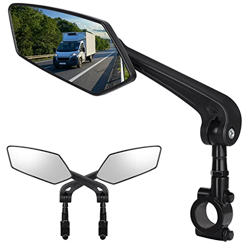 Rotating handlebar rearview bike mirror