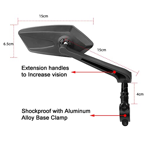 Rotating handlebar rearview bike mirror