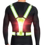 Reflective LED Running Vest with Adjustable Safety Lights