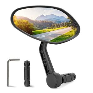 Adjustable Handlebar Bike Mirror with Scratch Resistant Glass