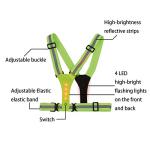 Reflective LED Running Vest with Adjustable Safety Lights