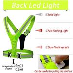 Reflective LED Running Vest with Adjustable Safety Lights
