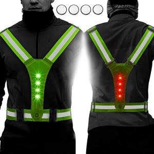 Geyoga LED Reflective Running Vests – Adjustable & Waterproof