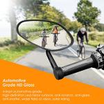Adjustable Handlebar Bike Mirror with Scratch Resistant Glass