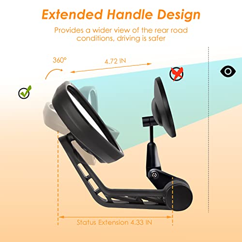 Thick Glass Bike Mirror for Handlebars