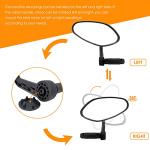 Adjustable Handlebar Bike Mirror with Scratch Resistant Glass