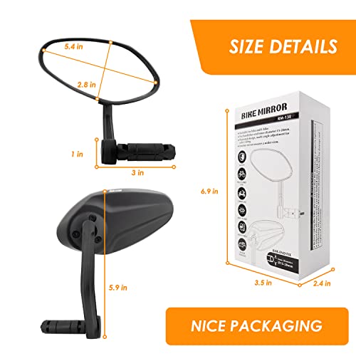 Thick Glass Bike Mirror for Handlebars
