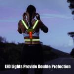 Geyoga LED Reflective Running Vests – Adjustable & Waterproof