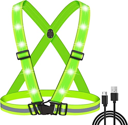 Waterproof LED Reflective Vest for Running and Cycling