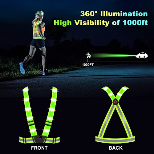 Waterproof LED Reflective Vest for Running and Cycling