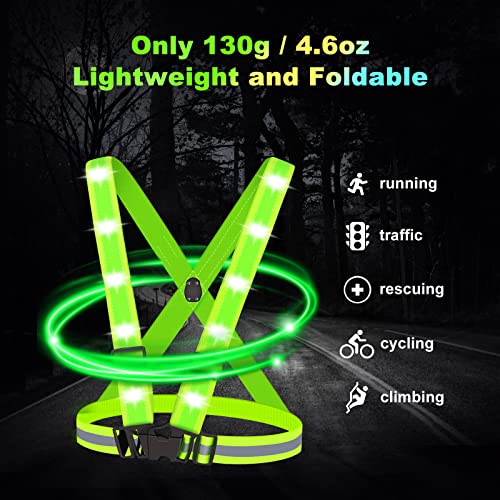 Waterproof LED Reflective Vest for Running and Cycling
