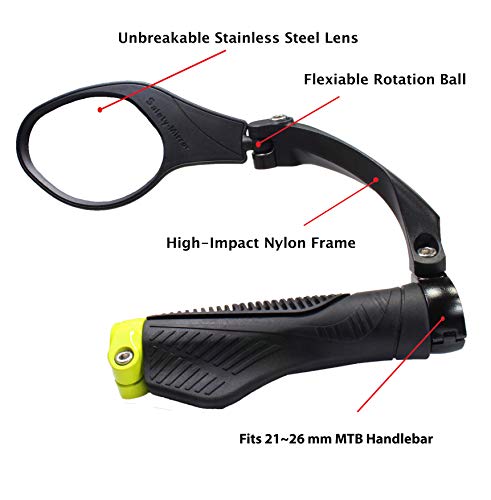 Stainless Steel Bike Handlebar Rearview Mirror