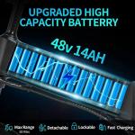 Ridstar 1000W Electric Bike - 50 Miles Range