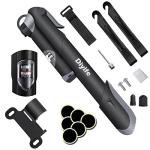 Mini Bike Pump with Gauge and Glueless Patch Kit