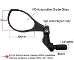 Hafny Bar End Bike Mirror - HD Shatterproof Glass