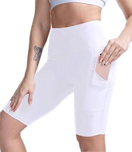 High Waisted Biker Shorts with Pockets for Women