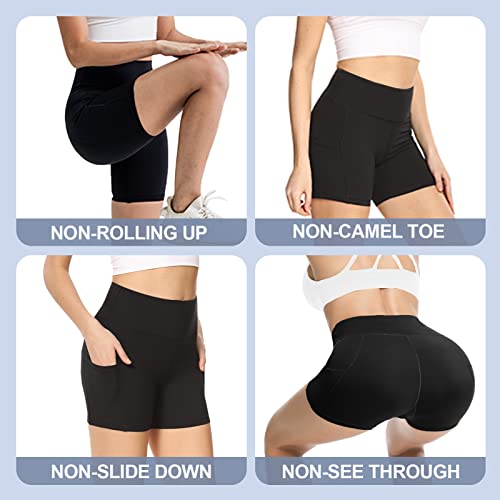 Women's High Waist Cycling Shorts with Pockets