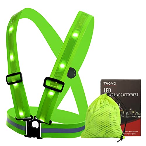 LED Reflective Safety Cycling Vest with Storage Bag